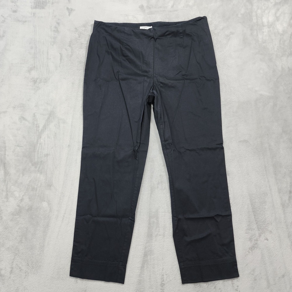 Charter Club Pants Womens 14 Black Classic Fit High Rise Ankle Tapered Preppy